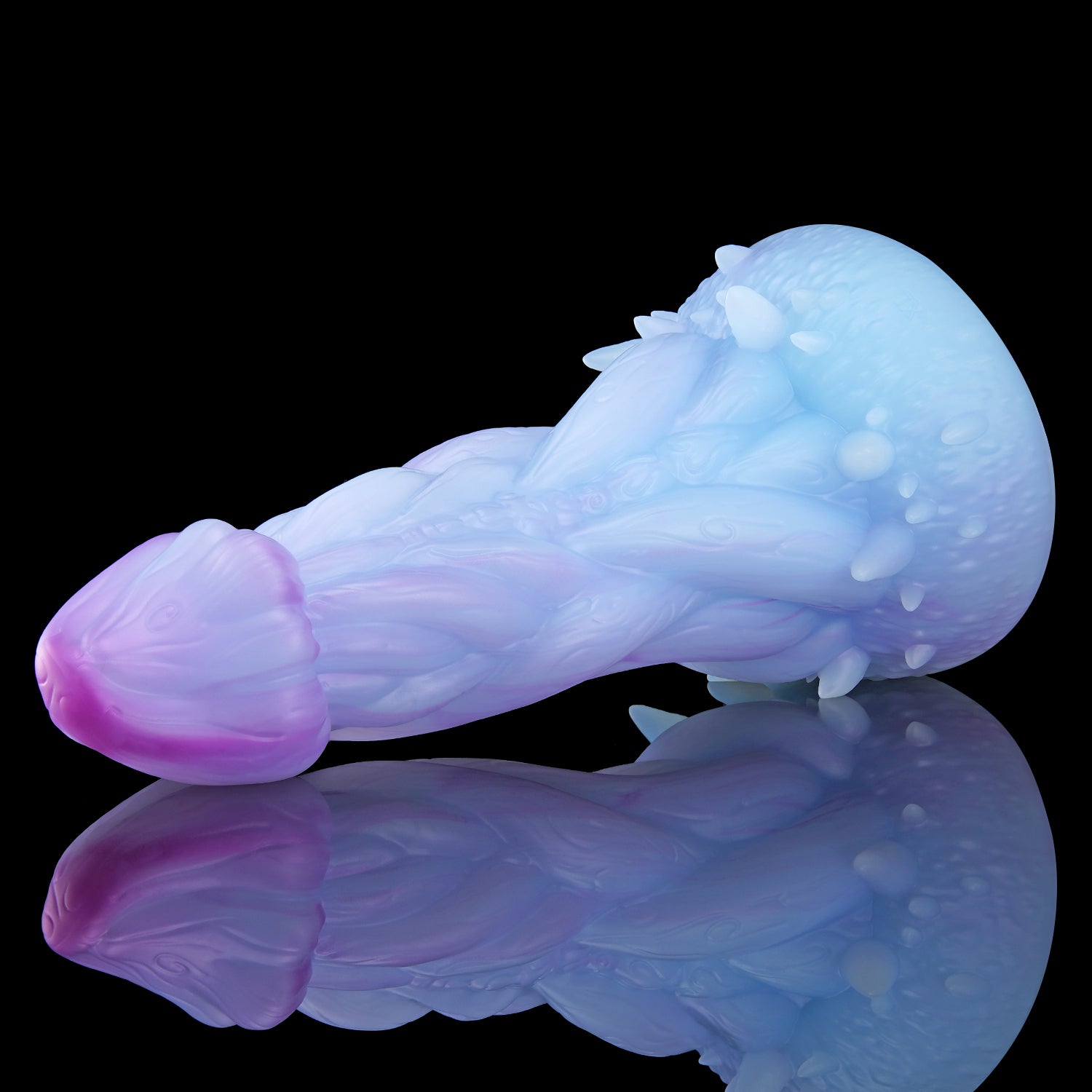Nothosaur MOOM fantasy textured dildo with an organic mushroom-inspired head and root-like ridges - product view 04