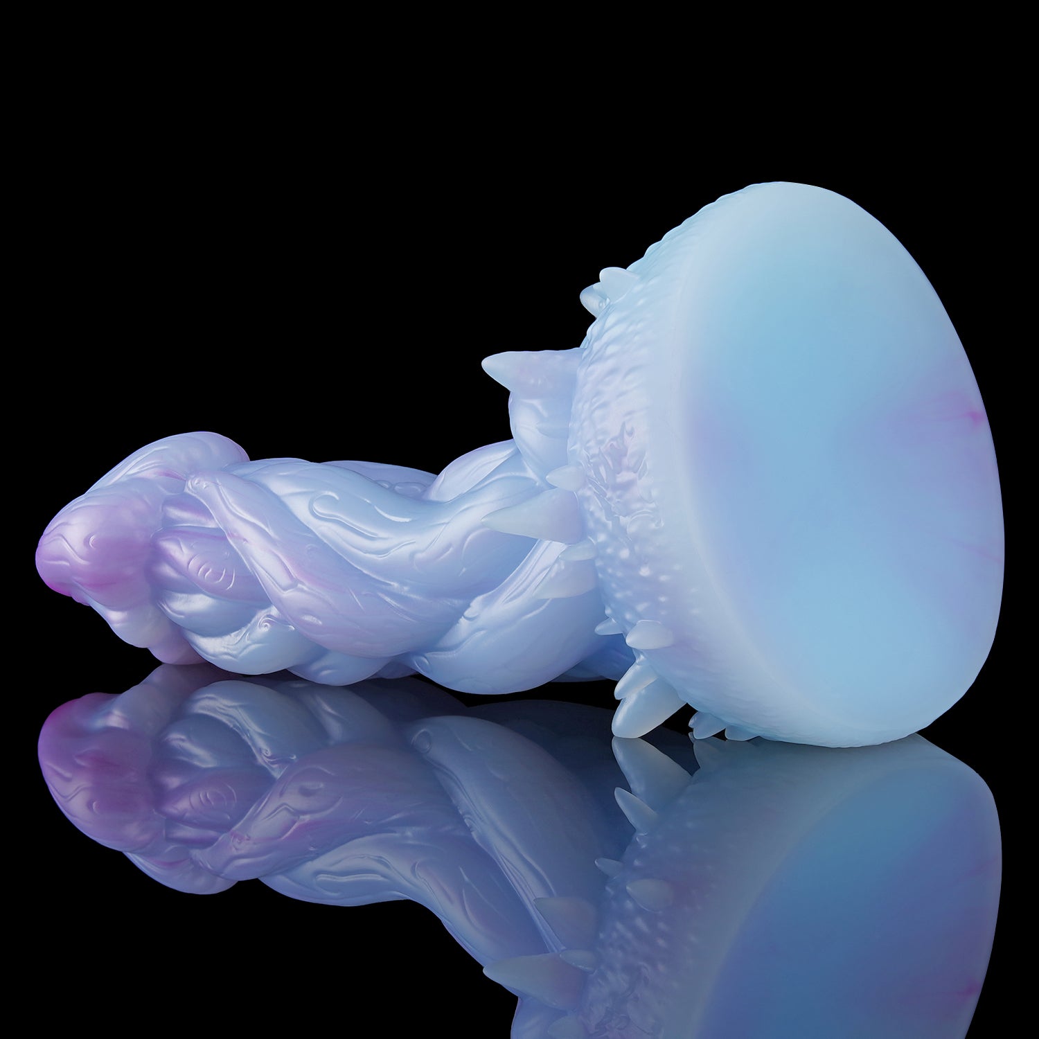 Nothosaur MOOM fantasy textured dildo with an organic mushroom-inspired head and root-like ridges - product view 05