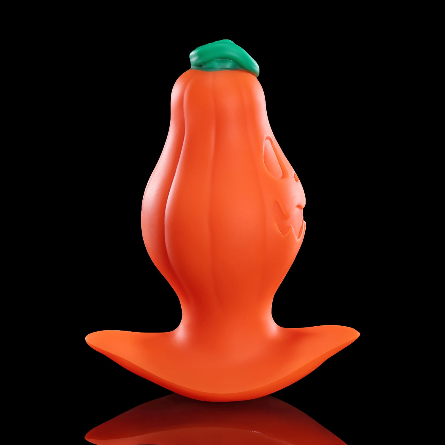 Nothosaur Mr. Not Pumpky Halloween fantasy butt plug with a sculpted pumpkin design and T base - product view 14