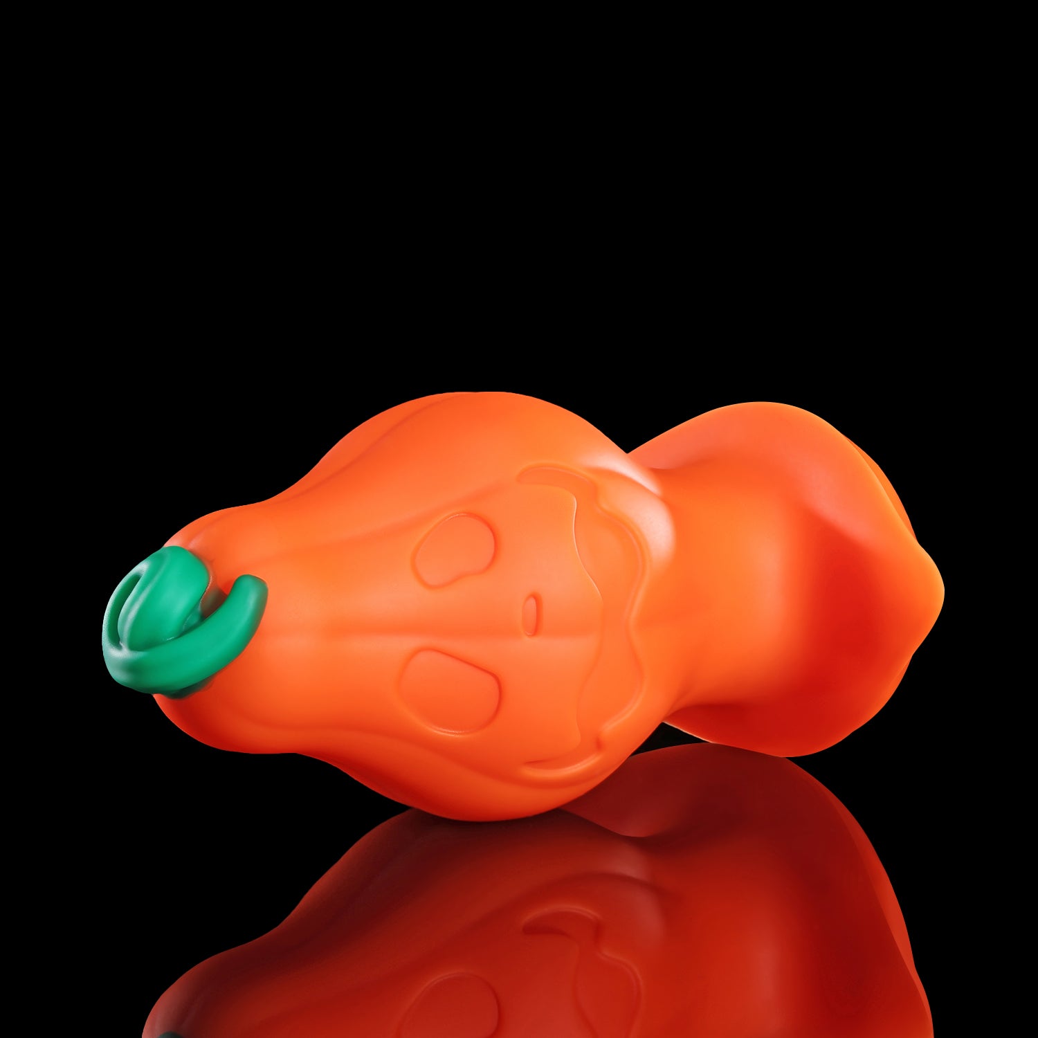 Nothosaur Mr. Not Pumpky Halloween fantasy butt plug with a sculpted pumpkin design and T base - product view 15