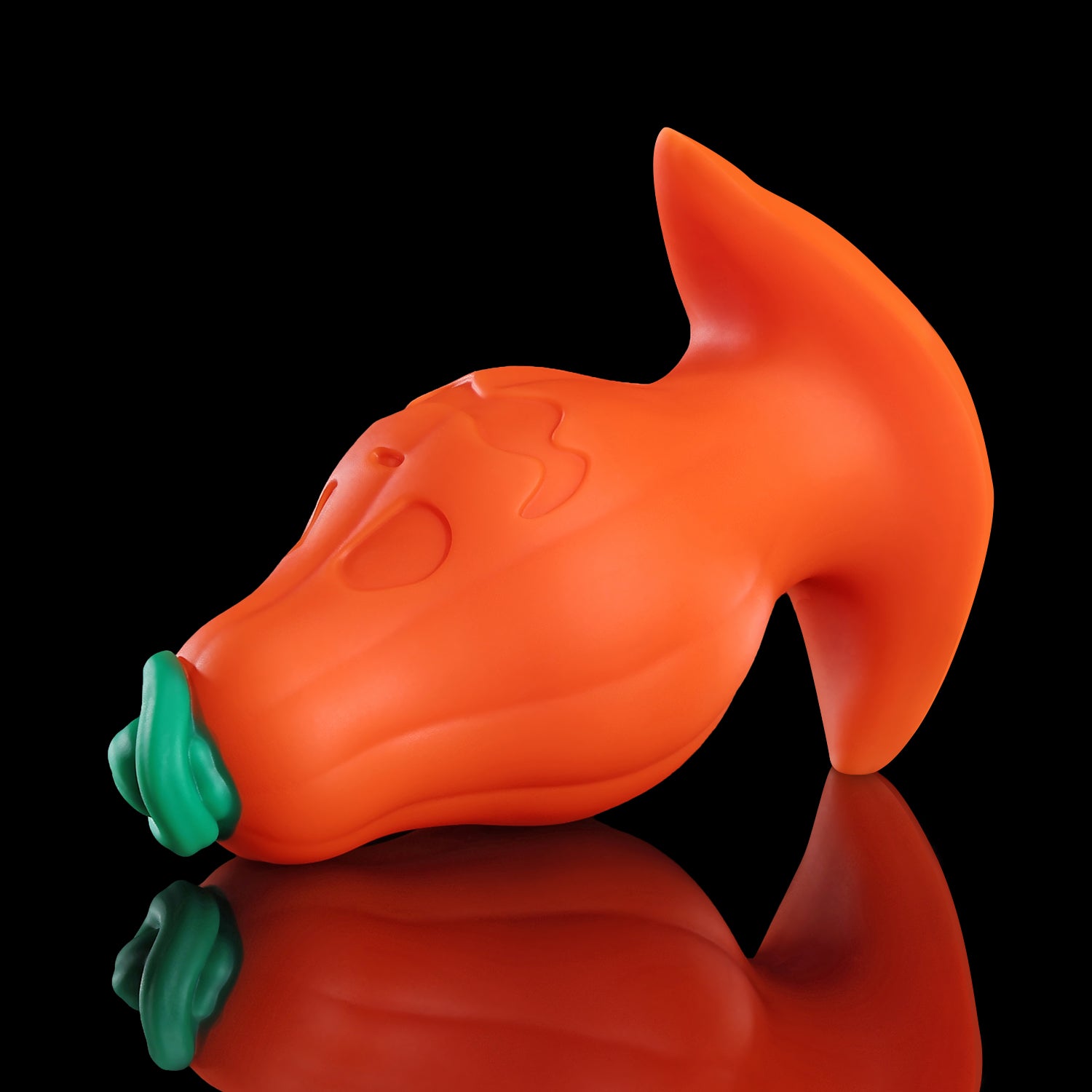 Nothosaur Mr. Not Pumpky Halloween fantasy butt plug with a sculpted pumpkin design and T base - product view 16