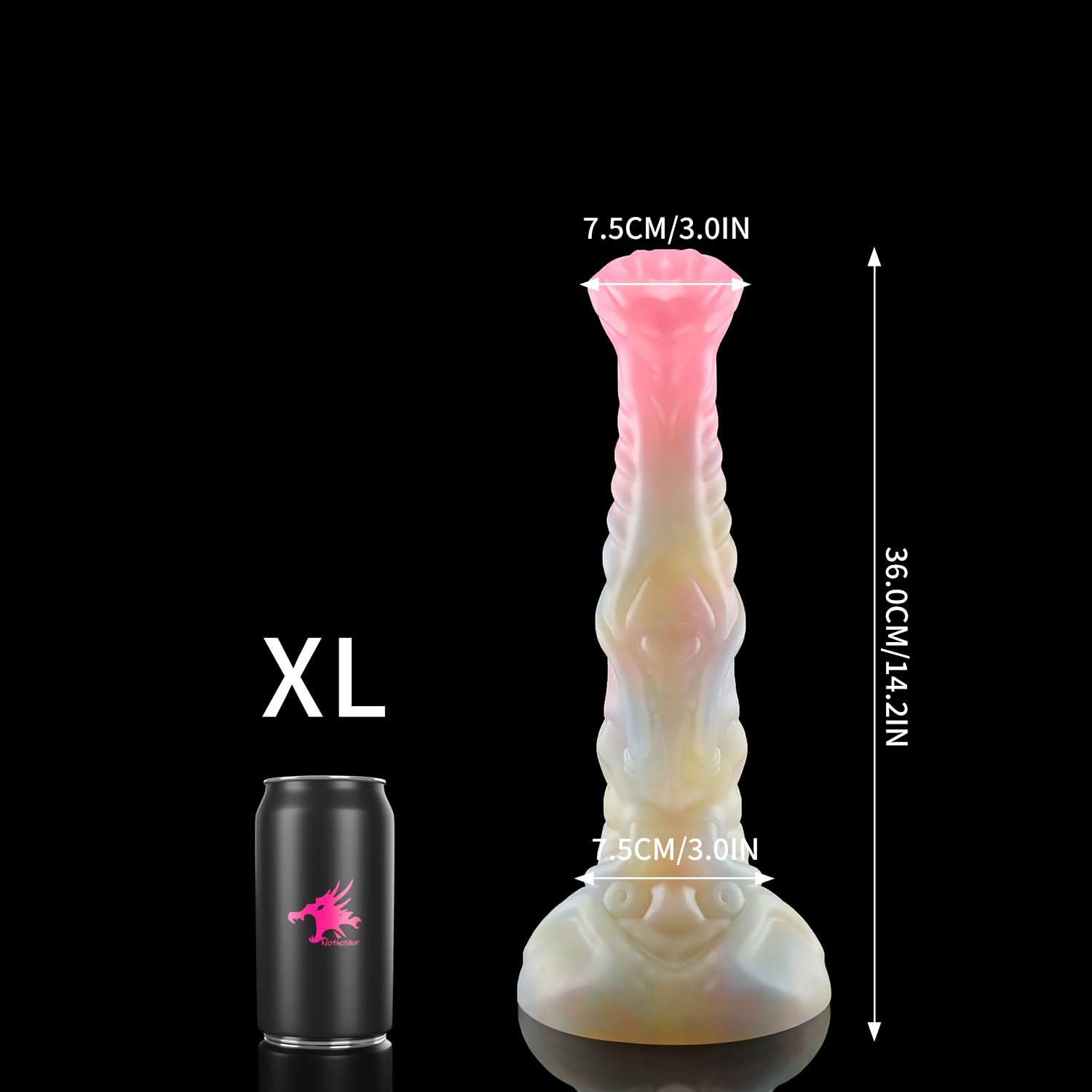 Nothosaur NECRONS fantasy mechanical horse dildo with layered machine-like textures - size reference 12