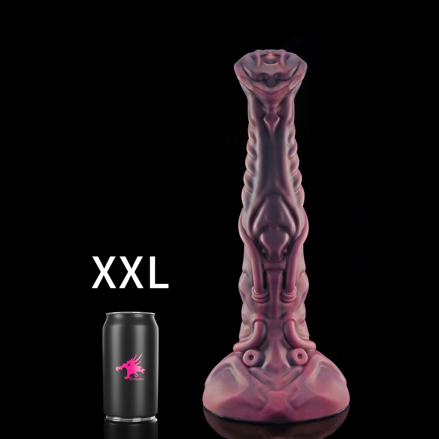 Nothosaur NECRONS fantasy mechanical horse dildo with layered machine-like textures - size reference 24