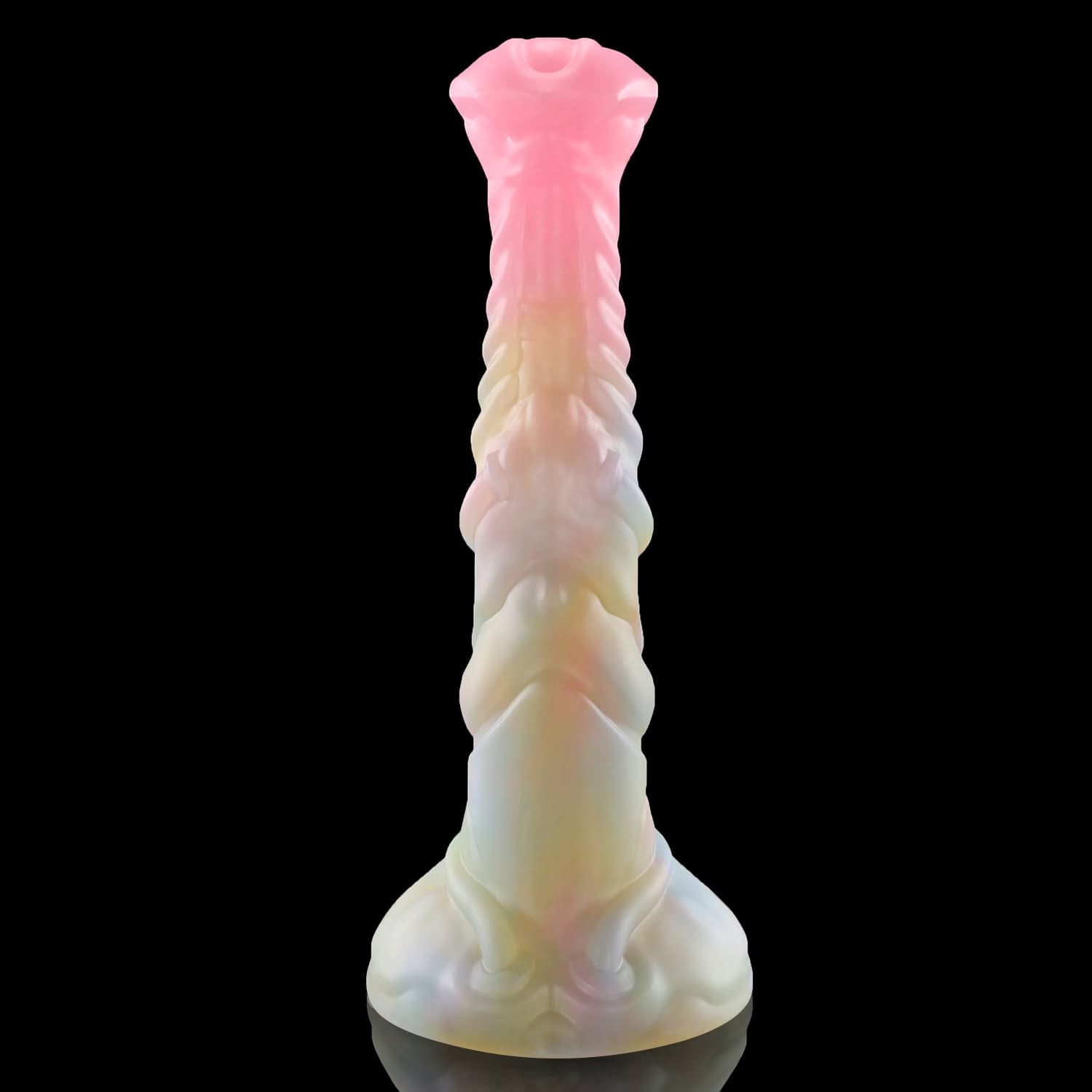 Nothosaur NECRONS plus tube fantasy mechanical horse ejaculating dildo with layered machine-like textures and a built-in tube - built in tube detail