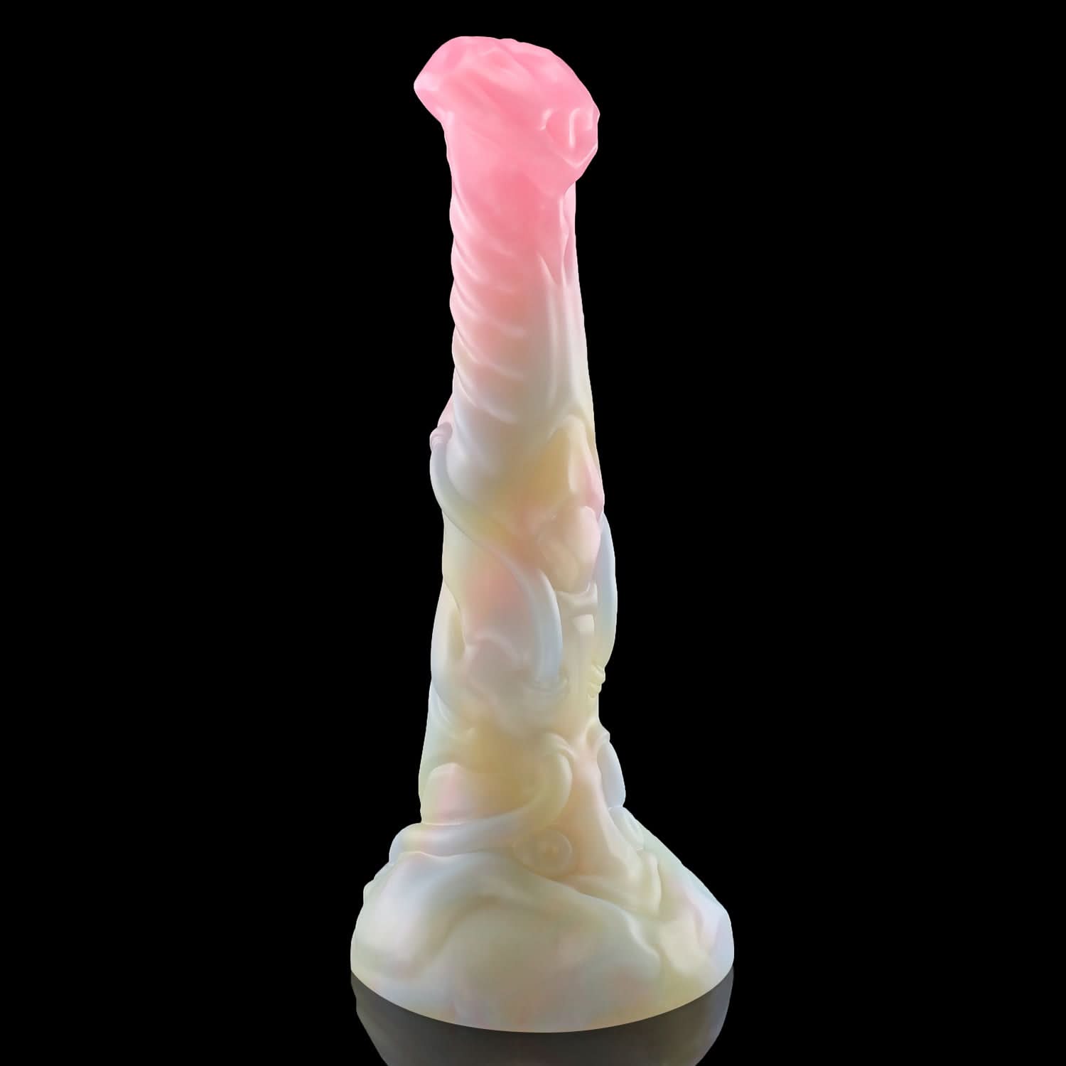 Nothosaur NECRONS plus tube fantasy mechanical horse ejaculating dildo with layered machine-like textures and a built-in tube - built in tube detail