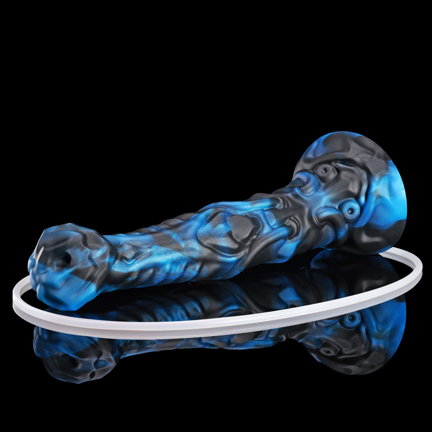 Nothosaur NECRONS plus tube fantasy mechanical horse ejaculating dildo with layered machine-like textures and a built-in tube - product view 14
