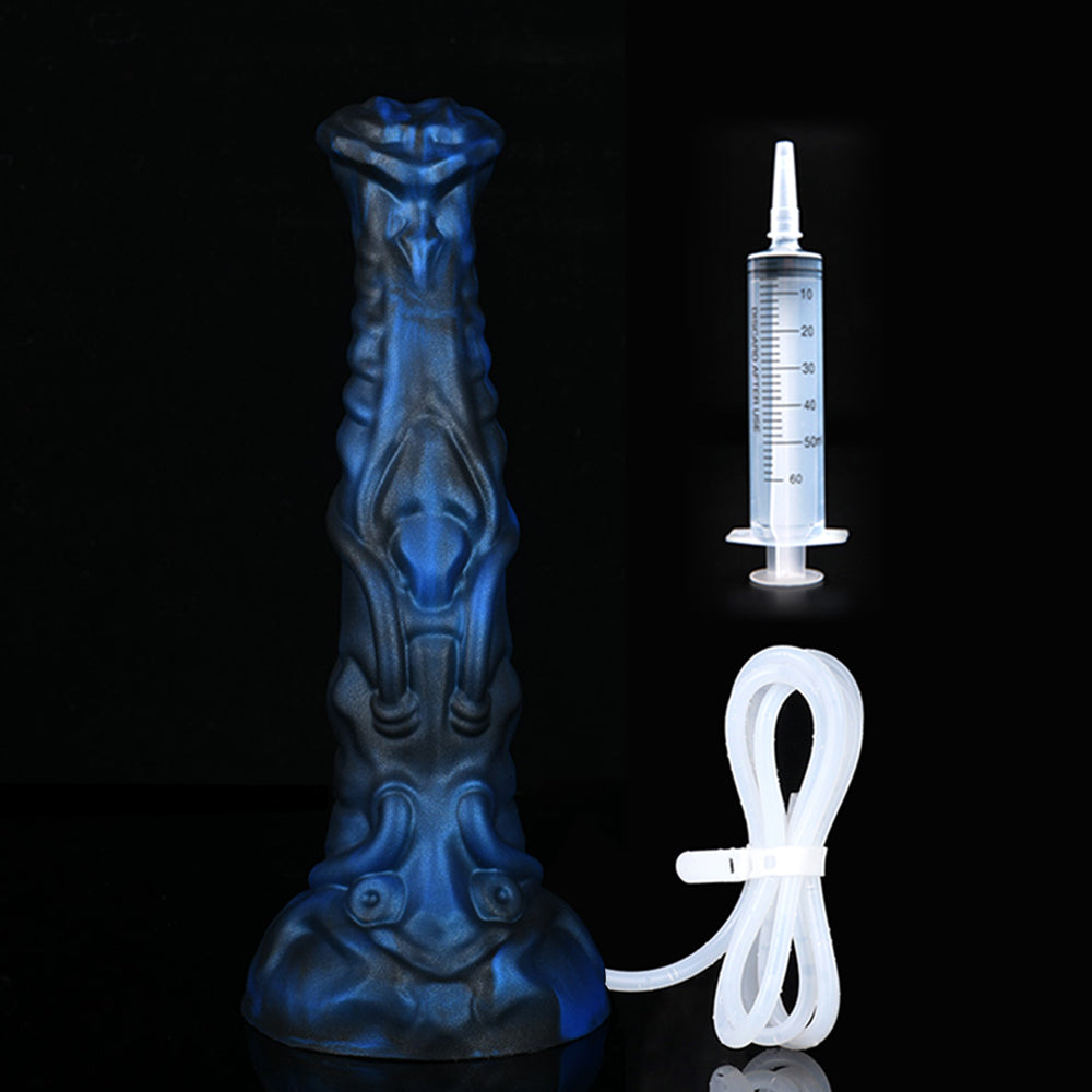 Nothosaur-NECRONS+TUBE-Fantasy-Horse-Dildo-Ejaculating-Dildo-Blue & Black1