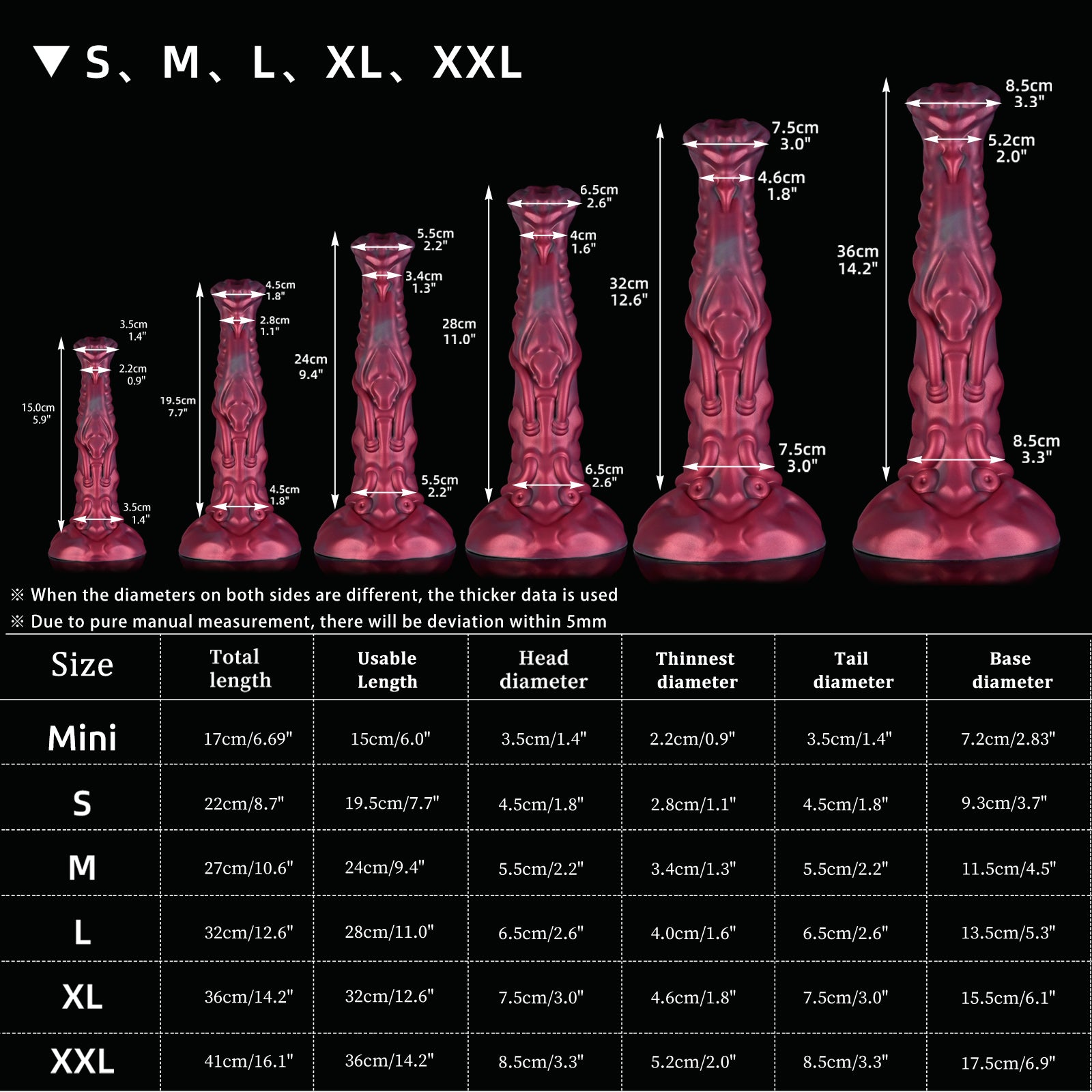 Nothosaur-NECRONS-Large-Fantasy-Dildo-Horse-Dildo-Huge-Anal-Toys-SIZE-CHART