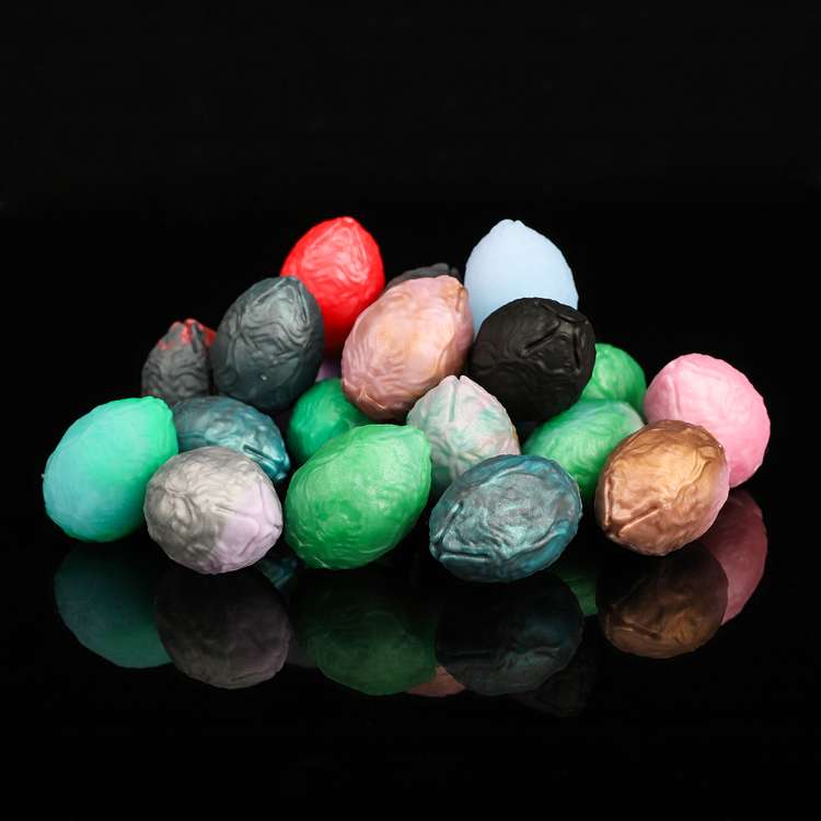 AUDREY II plus OGG fantasy ovipositor dildo with a ridged hollow shaft, OGG egg set, mold, and push rods - egg color assortment