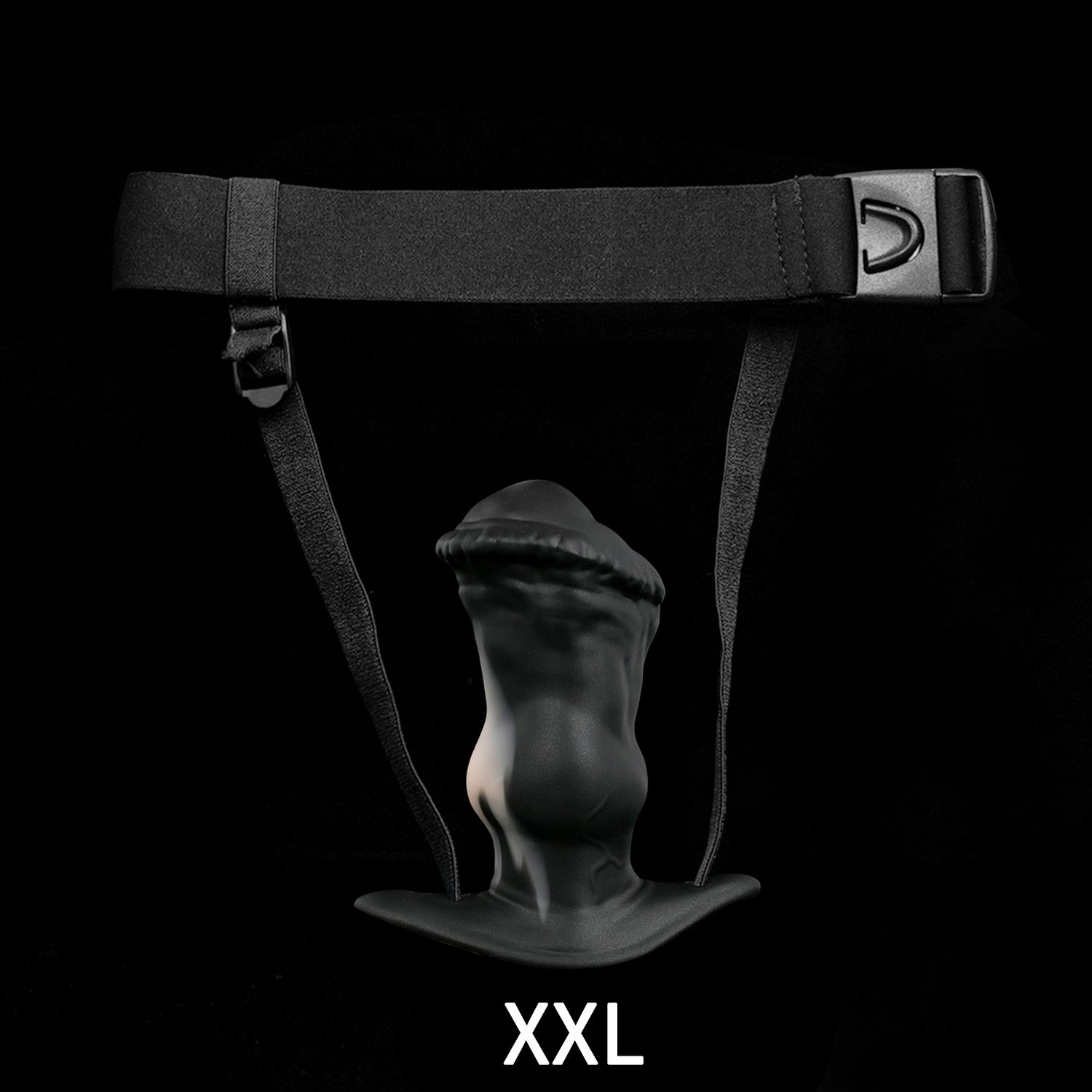 Nothosaur IPONY plus strap fantasy horse butt plug with a wearable strap-on base - strap on detail