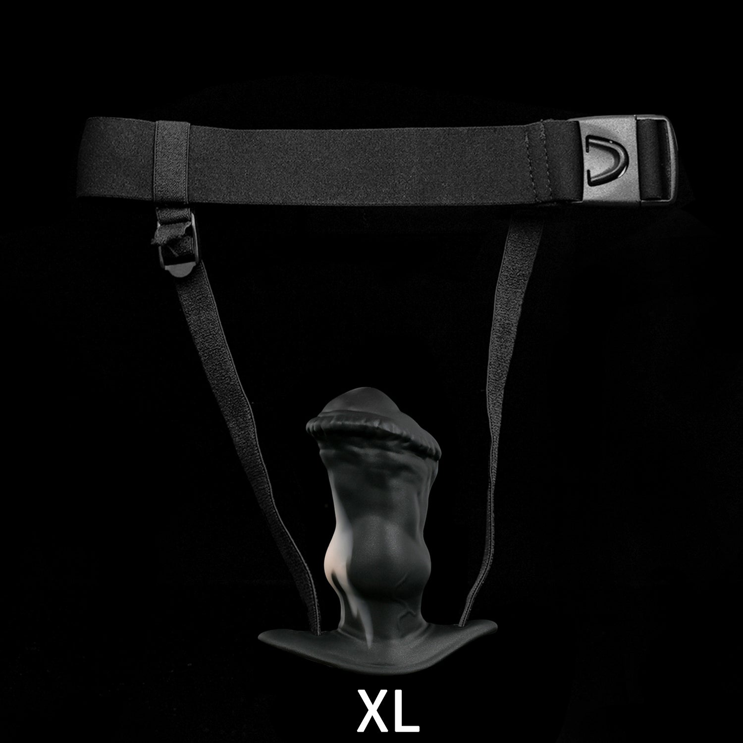 Nothosaur IPONY plus strap fantasy horse butt plug with a wearable strap-on base - strap on detail