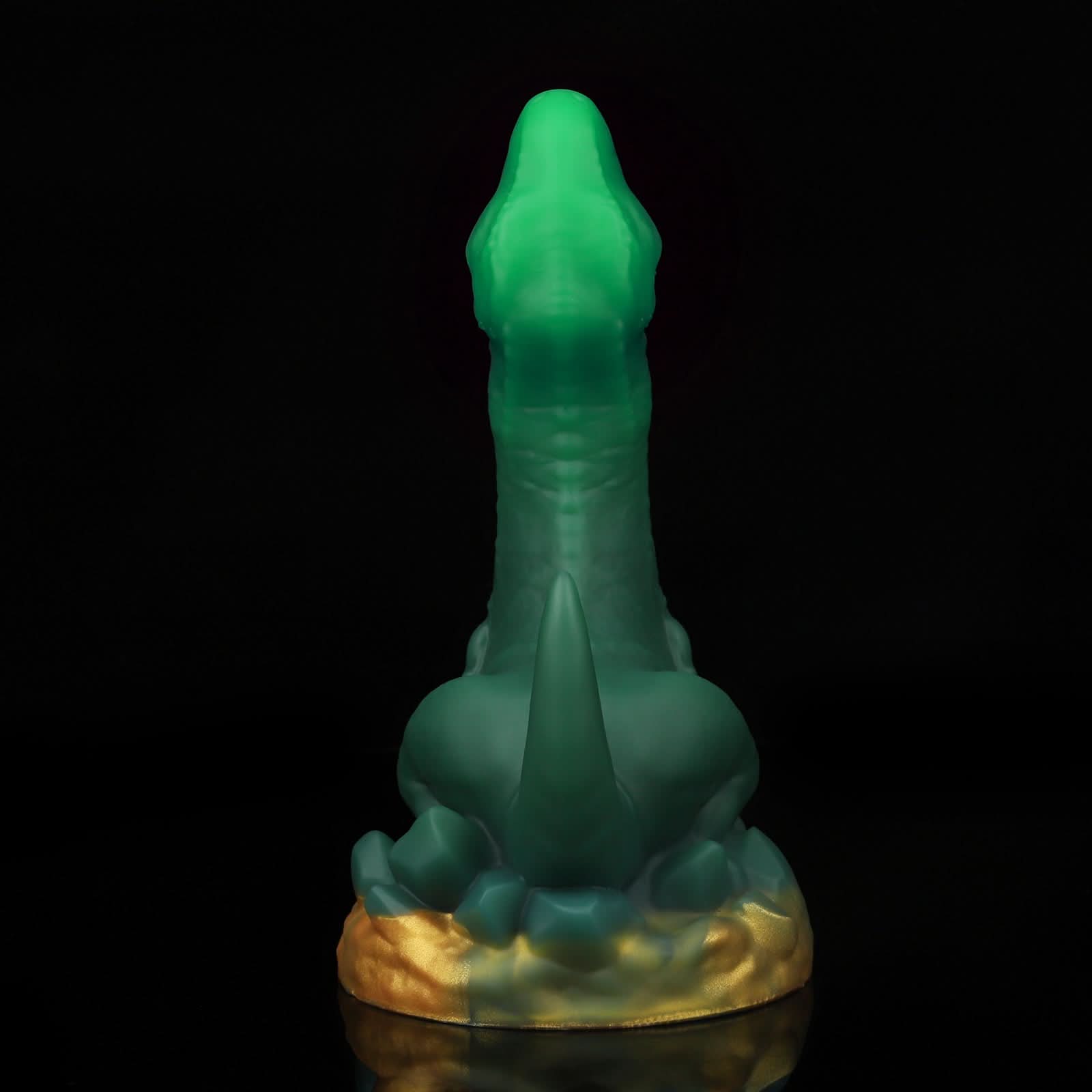 VELOX dinosaur fantasy toy Guard Gold Green side profile
