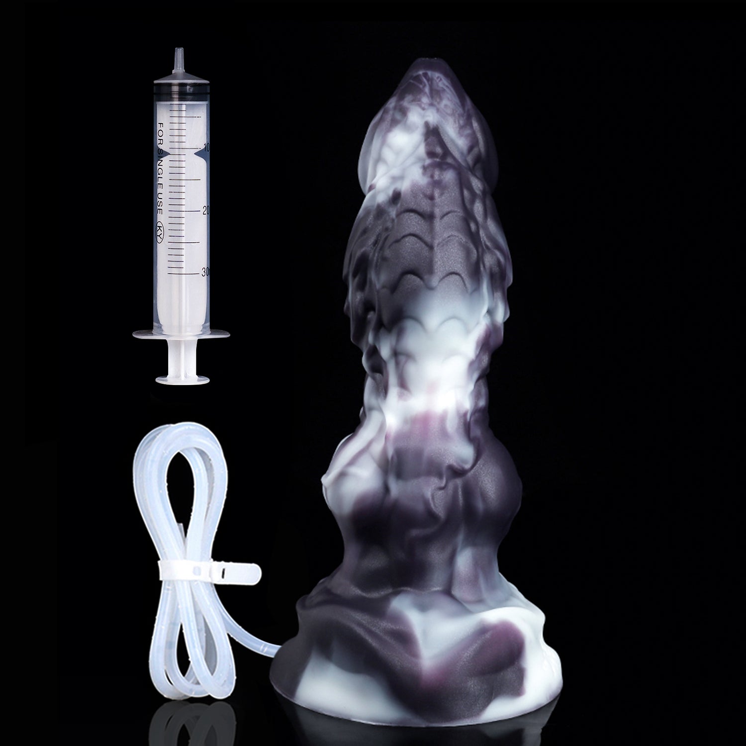 VRA+Tube dragon fantasy toy in white color with tube attached