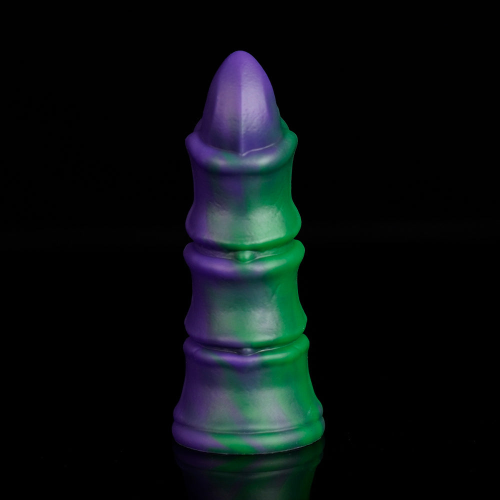 WAT'S FINGER COTS fantasy finger sleeves with sculpted creature-inspired texture - green and purple front view